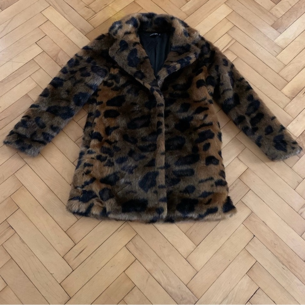 Nasty Gal Leopard Faux Fur Coat